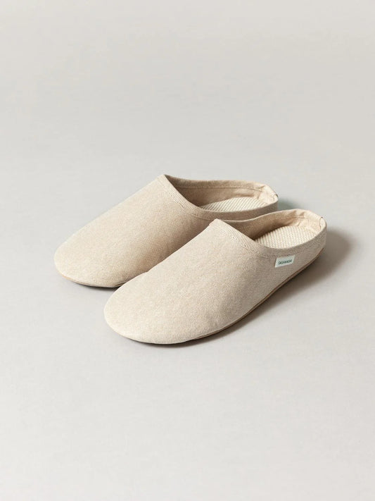SASAWASHI ROOM SHOES, BEIGE
