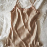 Silk Camisole With Linen Trim