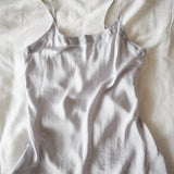 Silk Camisole With Linen Trim