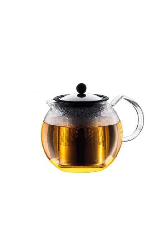 ASSAM Glass Tea Pot With Stainless Steel Filter 500ml