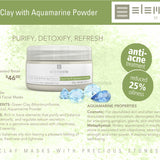 GREEN CLAY &#38; AQUAMARINE<br>Clay Facial Mask Powder 60g<br>ELEMENTO MINERAL