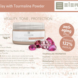 PINK CLAY &#38; TOURMALINE<br>Clay Facial Mask Powder 60g<br>ELEMENTO MINERAL