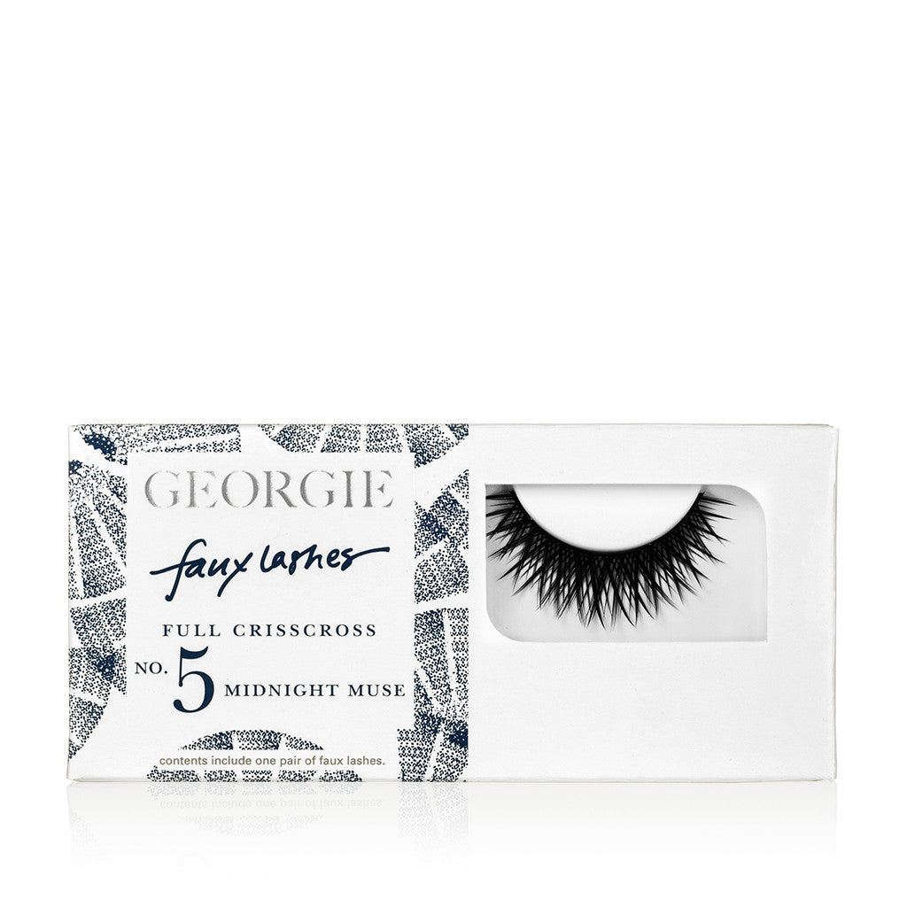 GEORGIE FAUX LASHES No.5 <br> 'Midnight Muse'. Full Crisscross