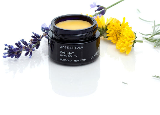LIP &#38; FACE BALM<br>Soothe and protect chapped lips and dry skin with this restorative treatment balm<br>KAHINA GIVING BEAUTY