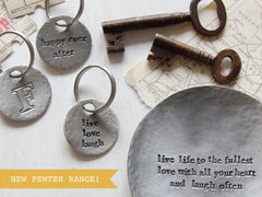 Live Love Laugh Keyring <br> PEWTER KEYRING <br> KUTUU