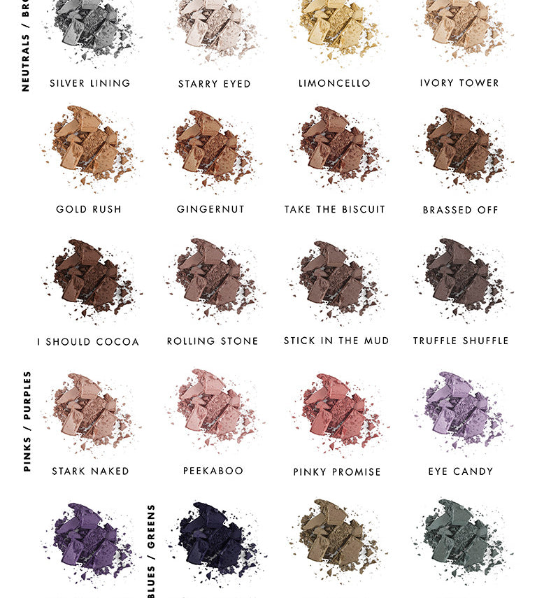 PRESSED EYE SHADOW<br> Silky smooth and highly pigmented. Rich in moisturising jojoba oil and anti-ageing sea holly extract<br>LILY LOLO