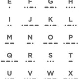 MORSE CODE ALPHABET