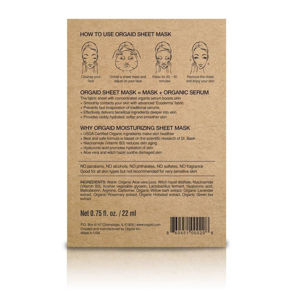 ANTI-AGING & MOISTURIZING ORGANIC SHEET MASK