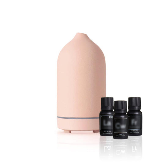 STONE DIFFUSER PINK + 3 OILS BUNDLE